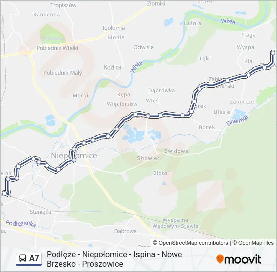 A7 Bus Line Map