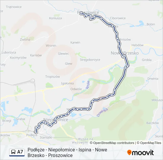A7 Bus Line Map