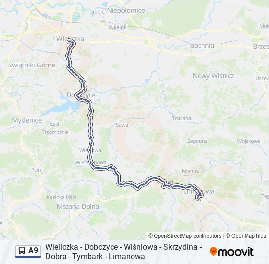 A9 bus Line Map