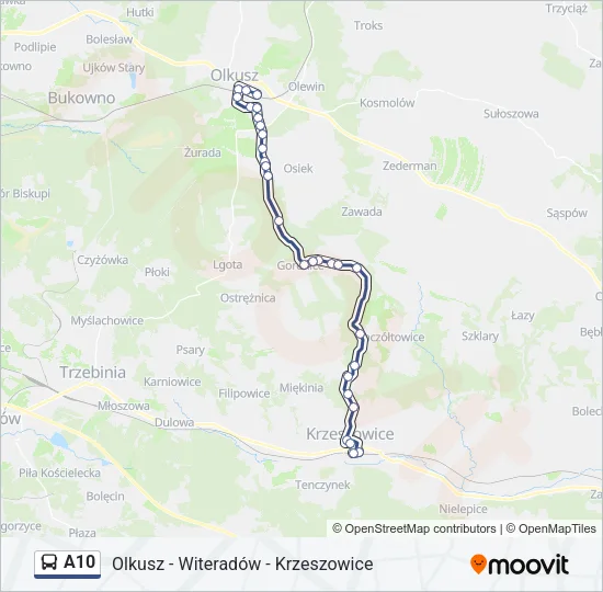A10 Bus Line Map