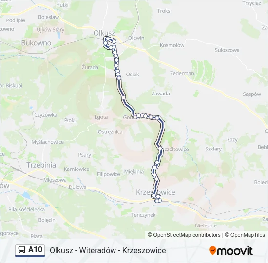 A10 Bus Line Map