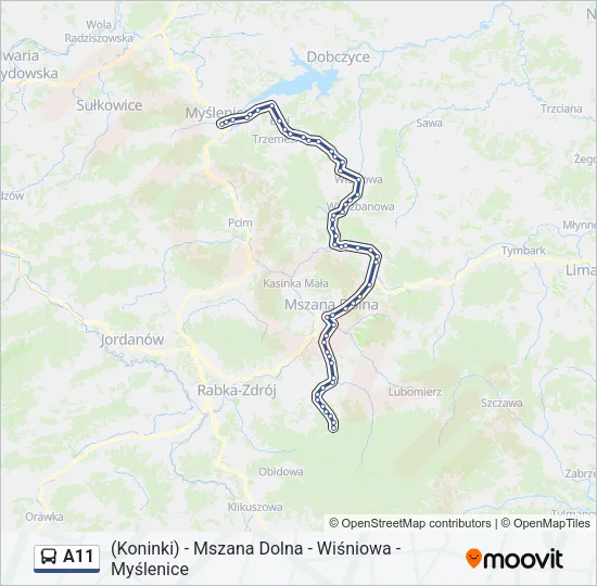 A11 Bus Line Map