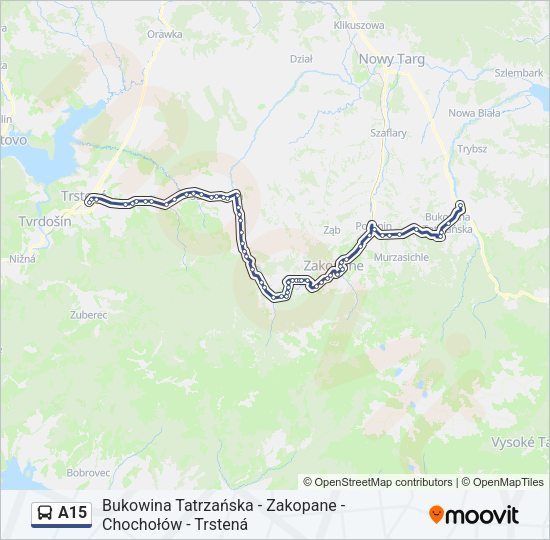 A15 Bus Line Map