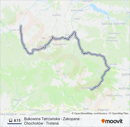 A15 Bus Line Map