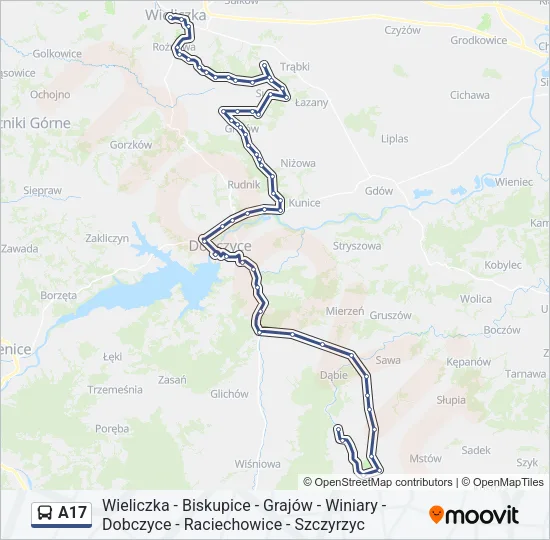 A17 Bus Line Map