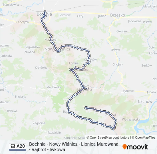 A20 Bus Line Map