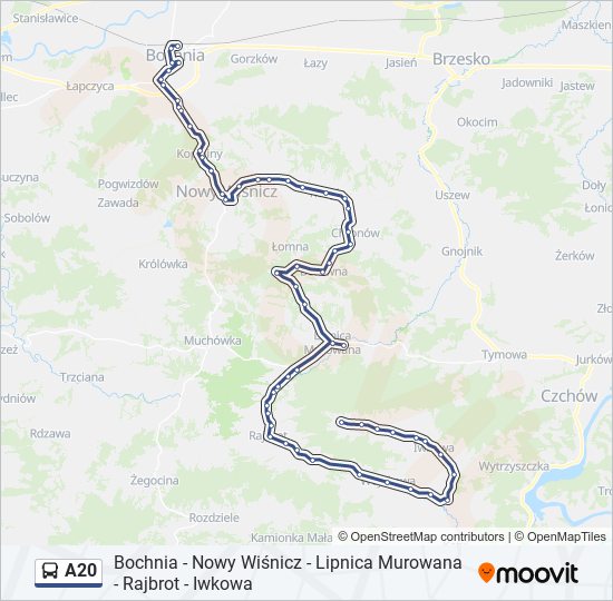 A20 bus Line Map