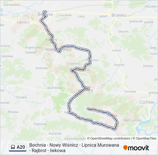 A20 Bus Line Map