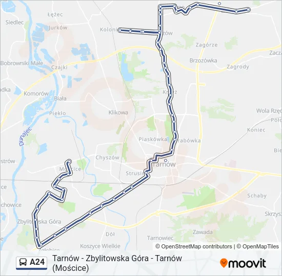 A24 Bus Line Map
