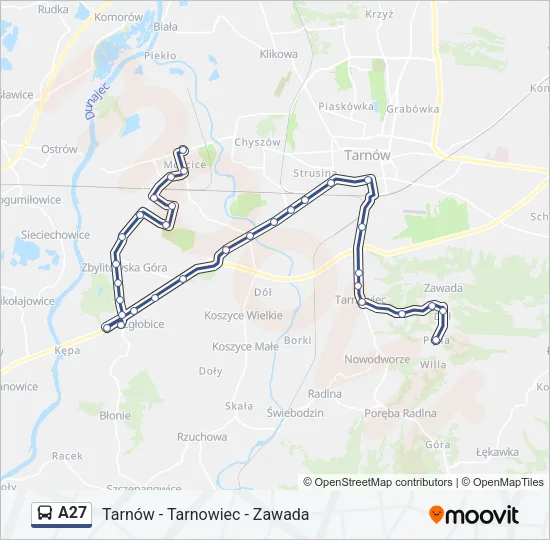 A27 Bus Line Map