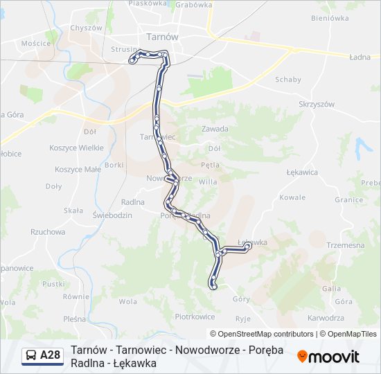 A28 bus Line Map