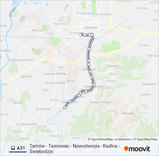 A31 Bus Line Map