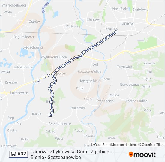 A32 bus Line Map