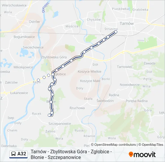 A32 Bus Line Map