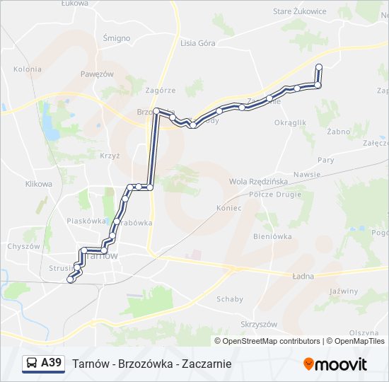 A39 Bus Line Map