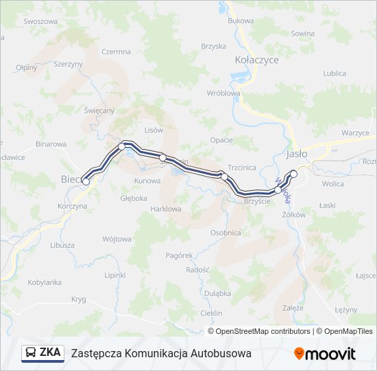 ZKA bus Line Map