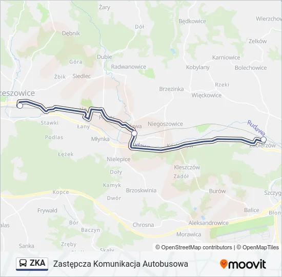 Автобус ZKA: карта маршрута