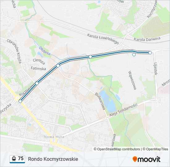 75 light rail Line Map