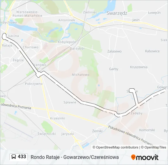 433 Bus Line Map