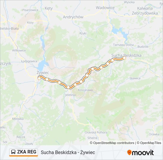 Автобус ZKA REG: карта маршрута