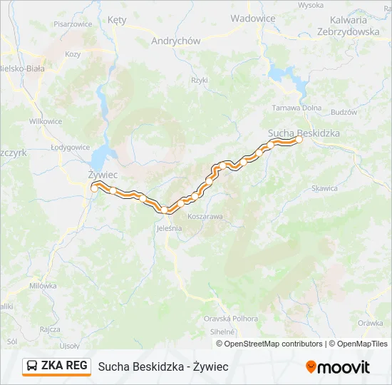 Автобус ZKA REG: карта маршрута