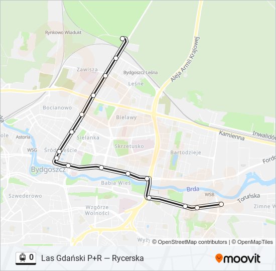 0 light rail Line Map