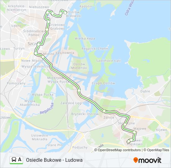 Автобус A: карта маршрута