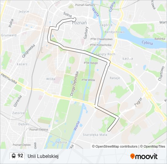 92 light rail Line Map