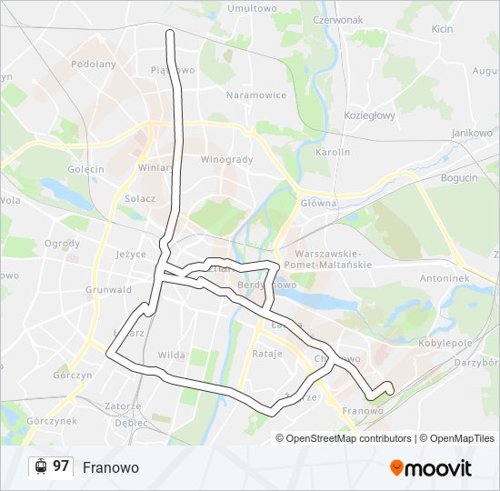 97 light rail Line Map