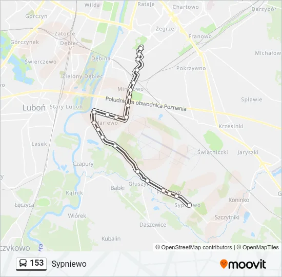 153 Bus Line Map