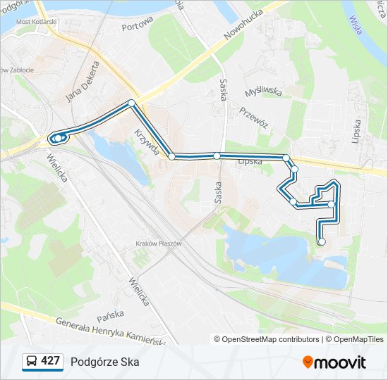 427 bus Line Map