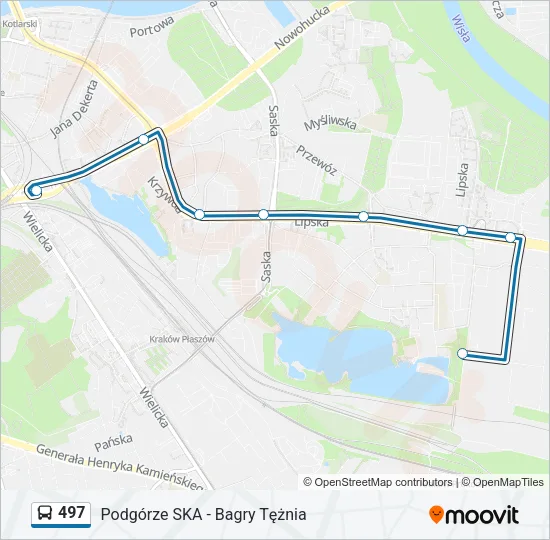 497 Bus Line Map