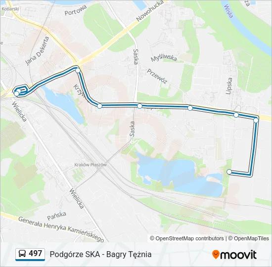 Автобус 497: карта маршрута