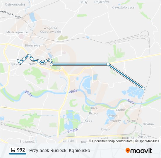 992 bus Line Map