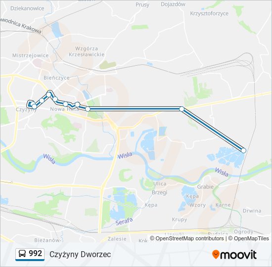 992 bus Line Map