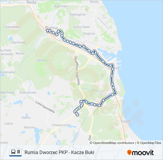 R bus Line Map