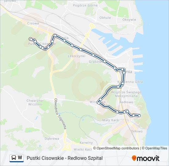 W bus Line Map