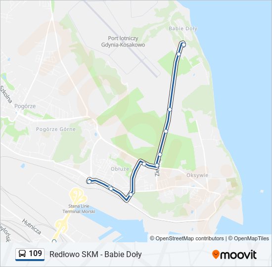 109 bus Line Map