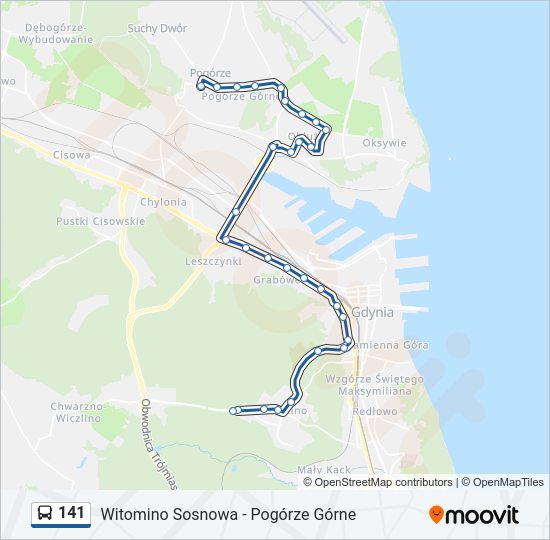 141 bus Line Map