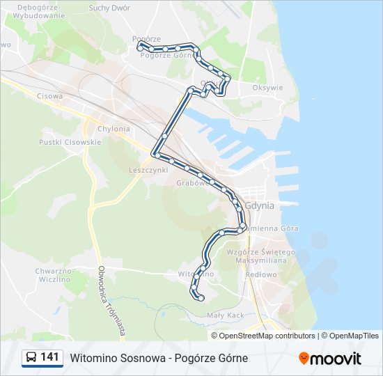 141 bus Line Map