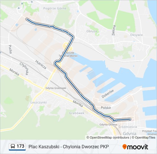 173 bus Line Map