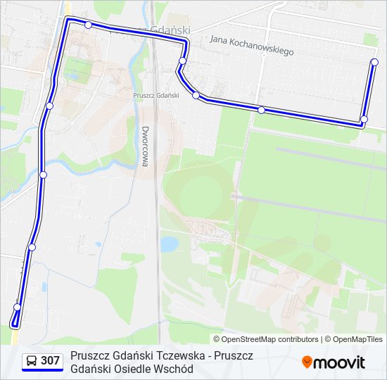 307 bus Line Map