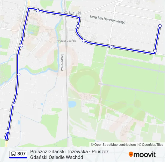 307 Bus Line Map