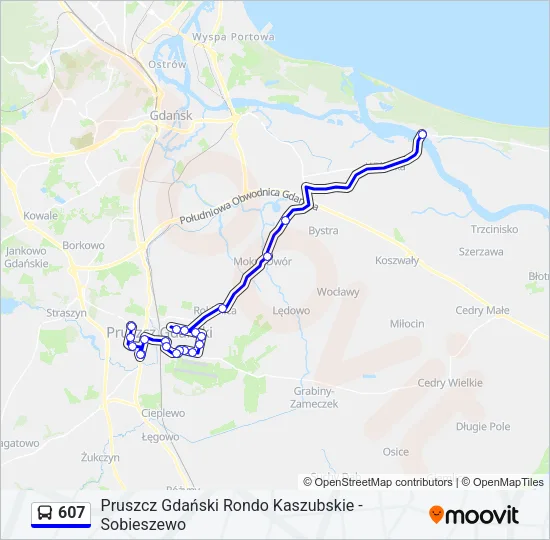 607 Bus Line Map
