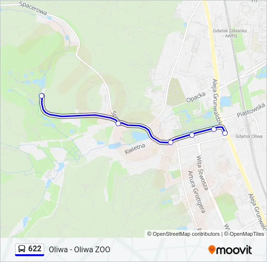 622 Bus Line Map