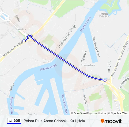 658 Bus Line Map
