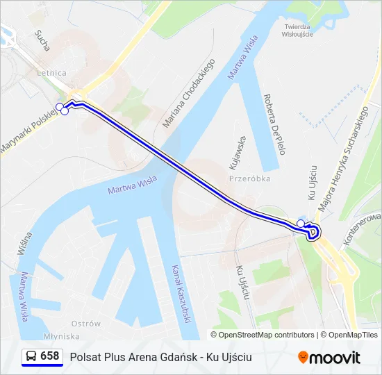 658 Bus Line Map