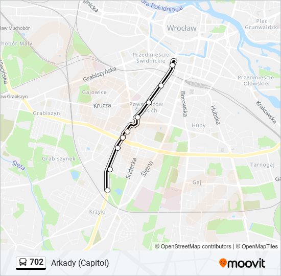 702 bus Line Map