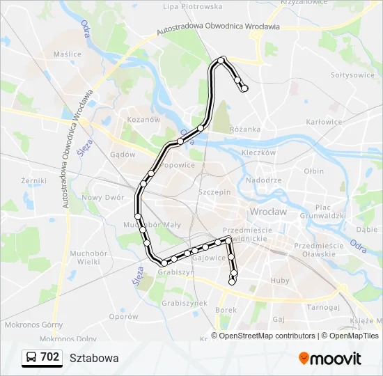 702 Bus Line Map