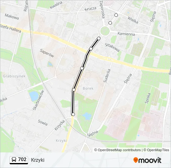 702 Bus Line Map